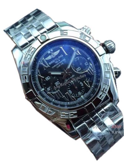 Swiss Replica Breitling Chronomat Steel Watch band black dial